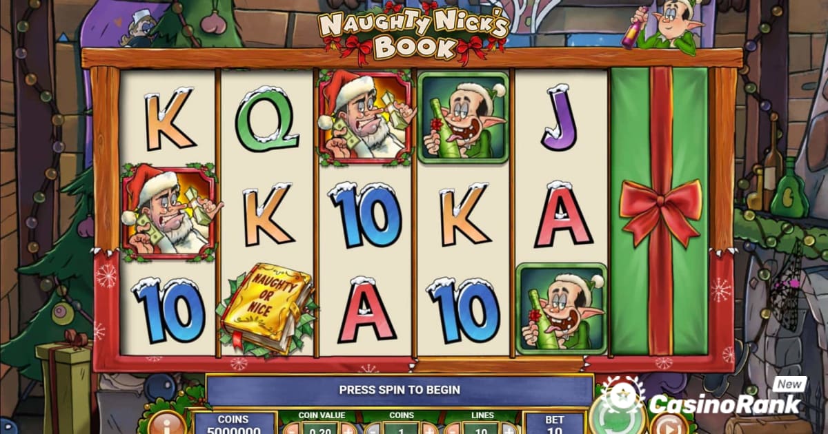 Experience Play'n Go's Newest Christmas-Themed Slots: Naughty Nickâ€™s Book